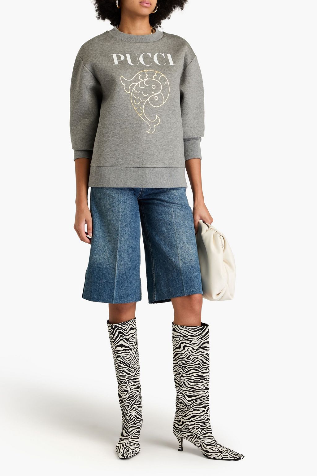 PUCCI Logo-print jersey sweatshirt