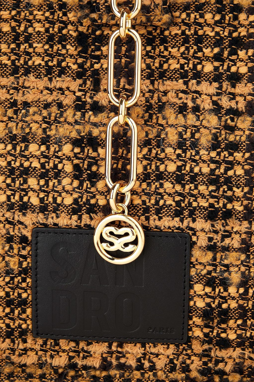 SANDRO Bouclé-tweed tote