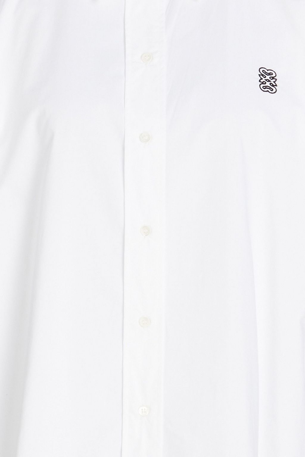 SANDRO Embroidered cotton-poplin shirt