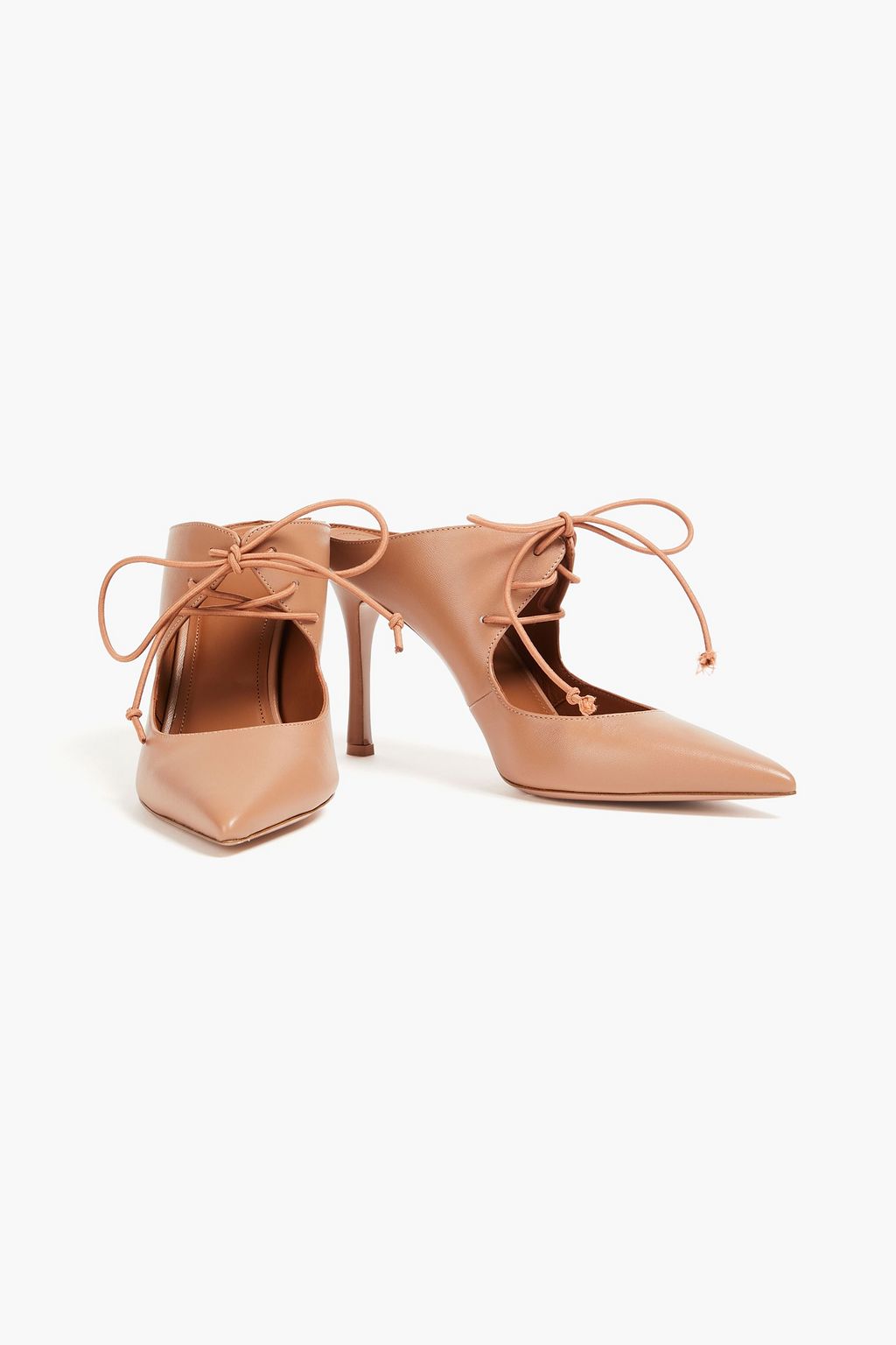 MALONE SOULIERS Marcia lace-up leather mules