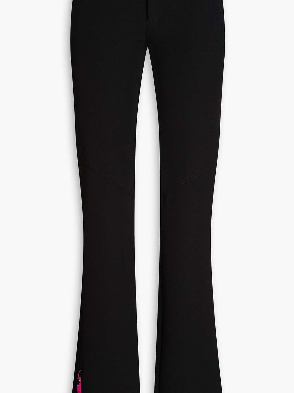 twill-trimmed stretch-crepe flared pants