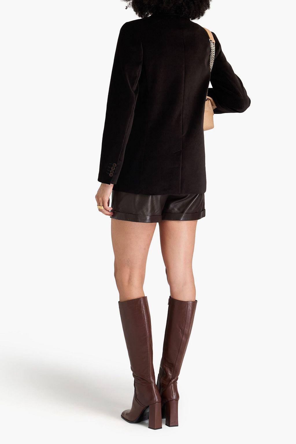 CLAUDIE PIERLOT بليزر من المخمل المصنوع من مزيج من القطن