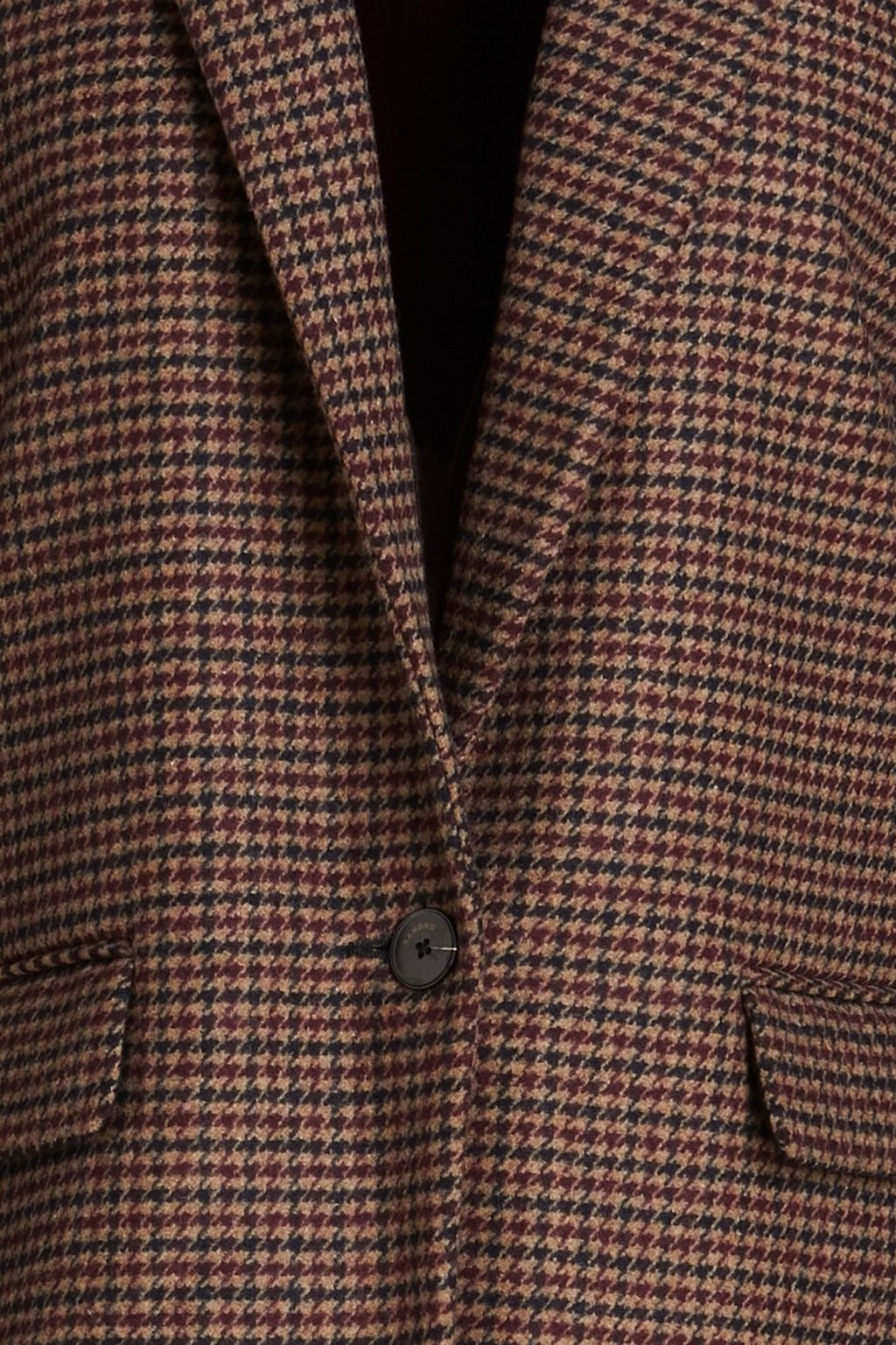 SANDRO Houndstooth wool-blend blazer