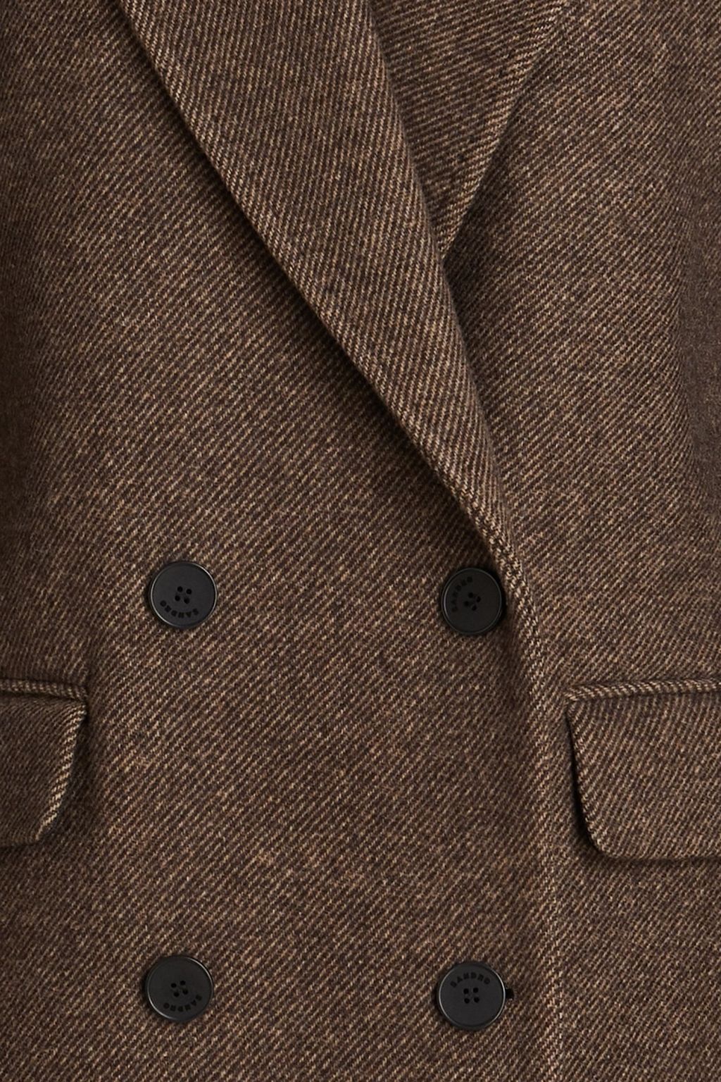 SANDRO Double-breasted wool-blend coat