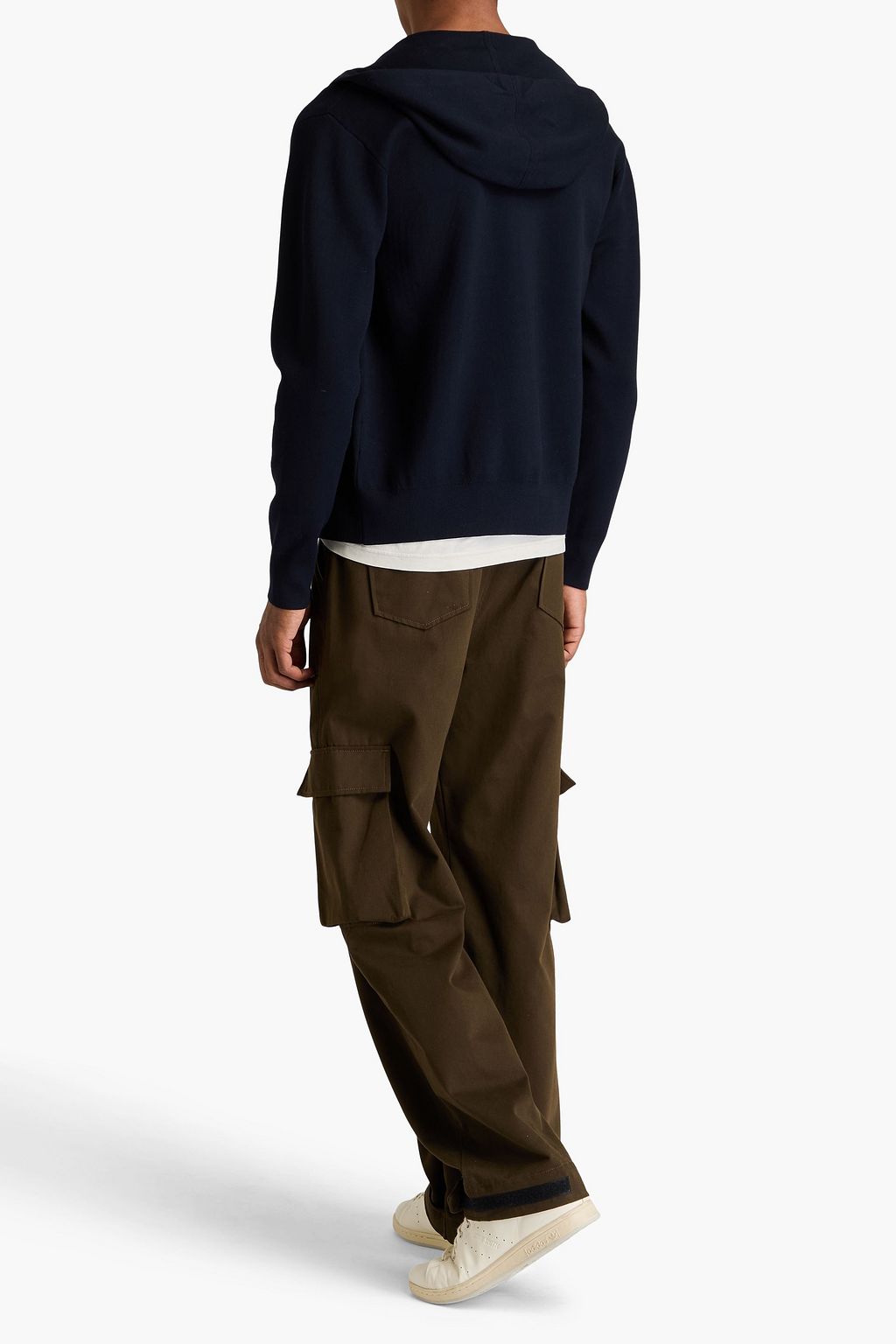 SANDRO Knitted drawstring hoodie