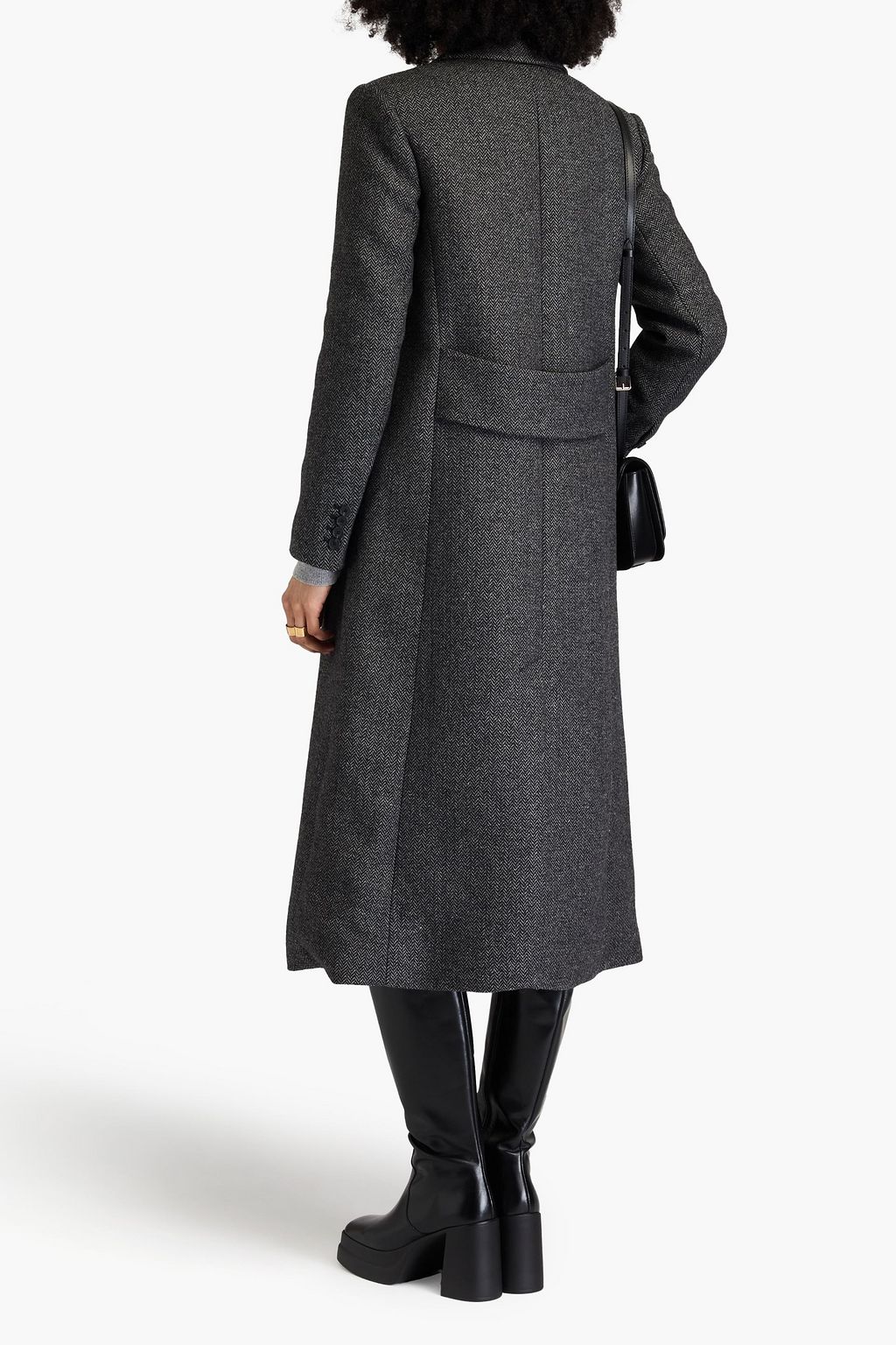 CLAUDIE PIERLOT Mantel aus Tweed mit Fischgratmuster