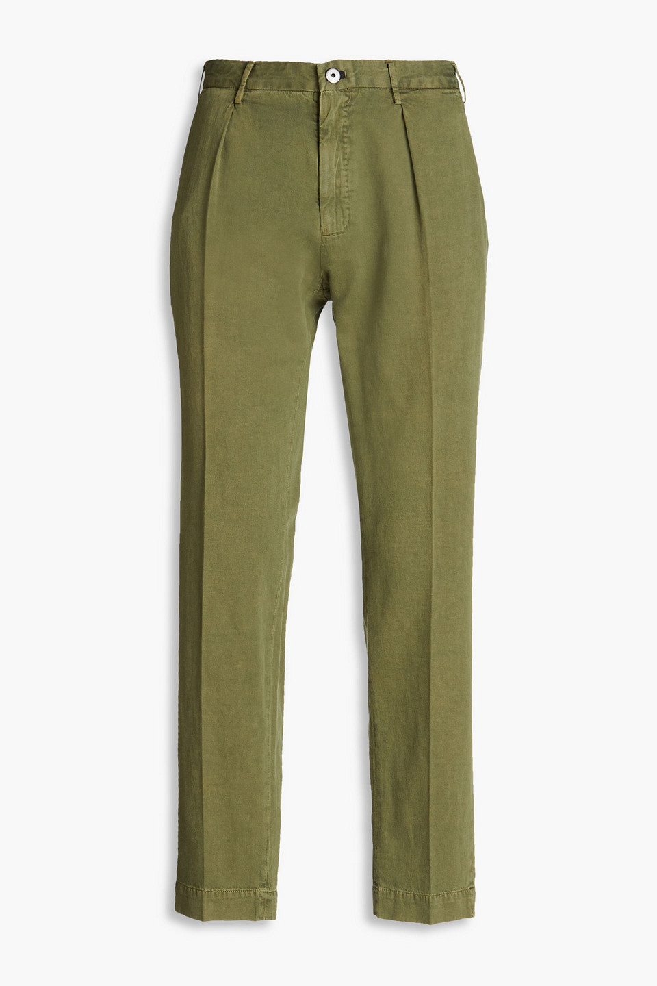 Incotex pleated cotton-blend twill chinos