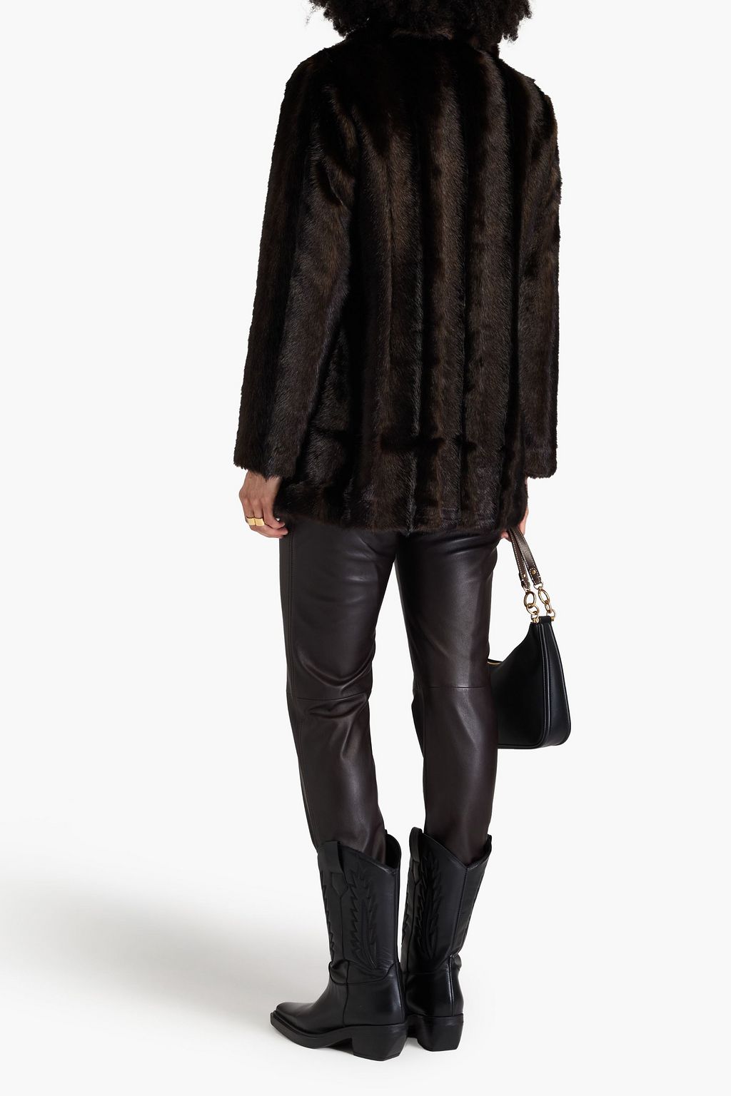 CLAUDIE PIERLOT معطف من الفرو الصناعي