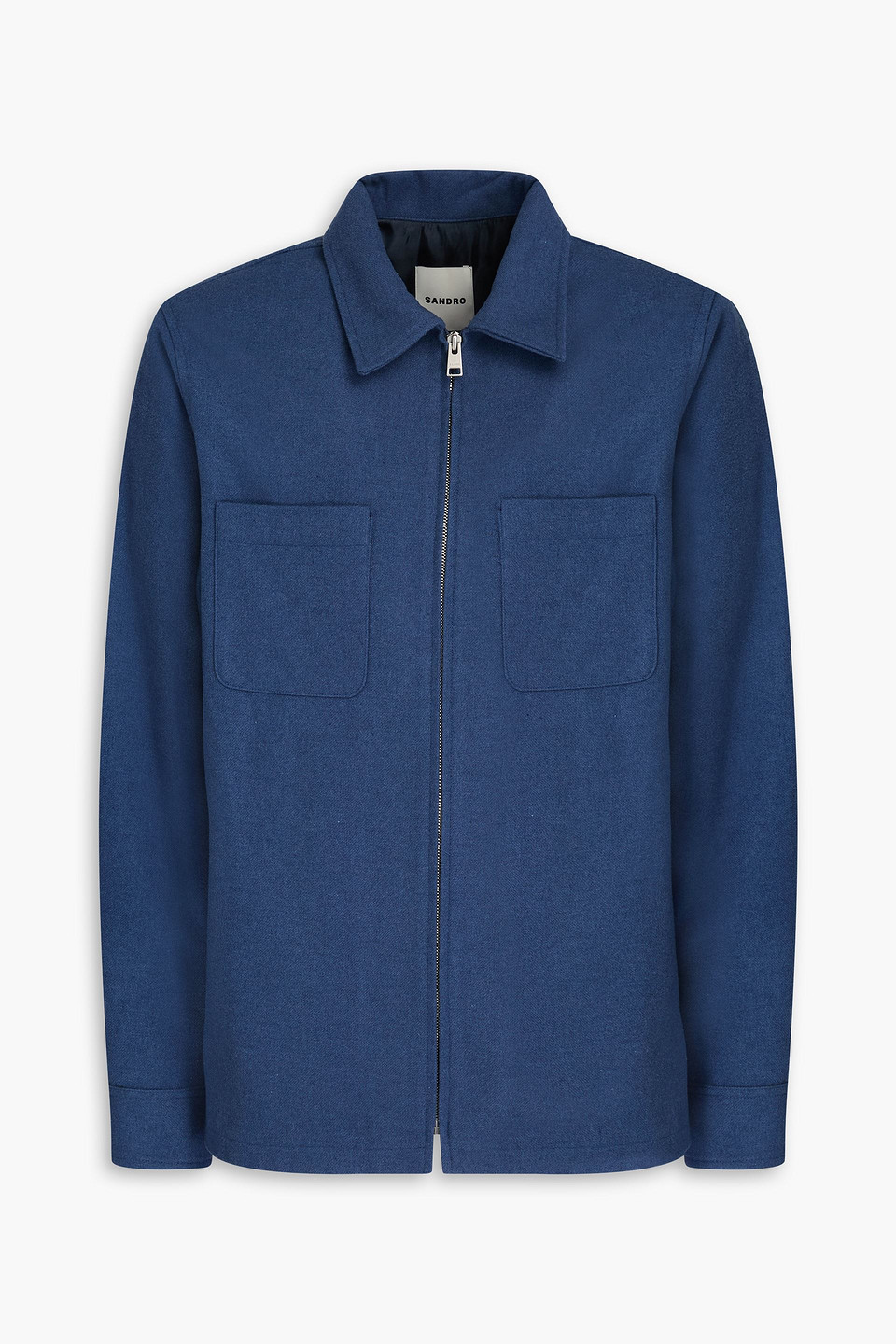 Sandro - Wool-blend jacket - Blue - XXL