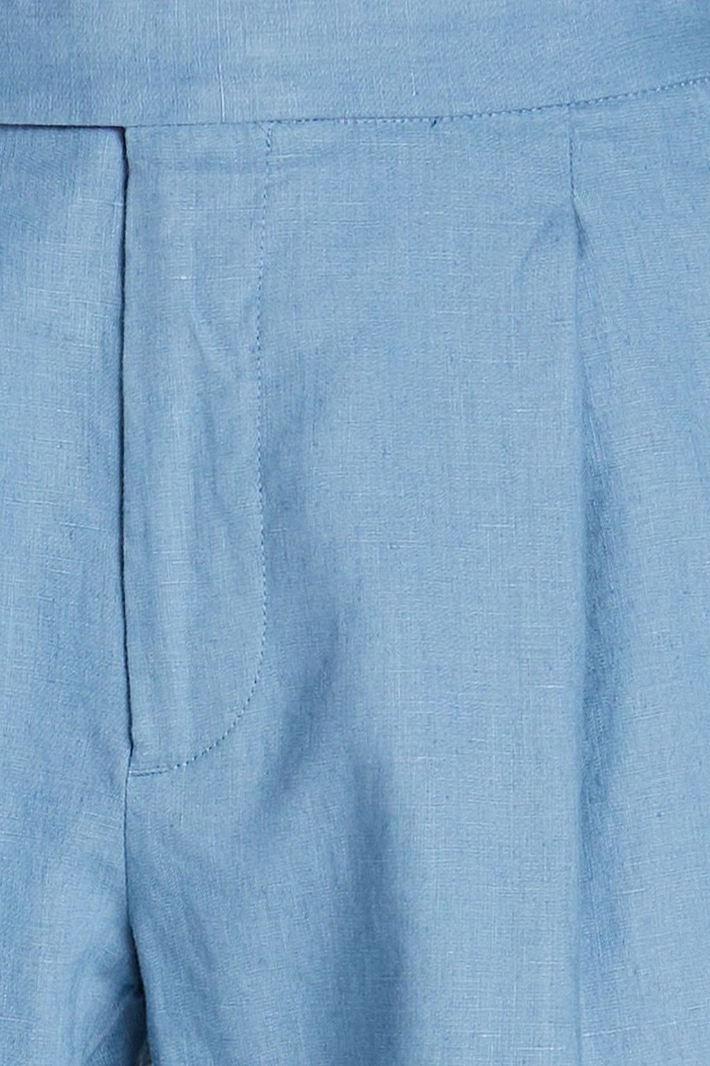 SLOWEAR Incotex Chinoshorts aus Leinen mit Falten