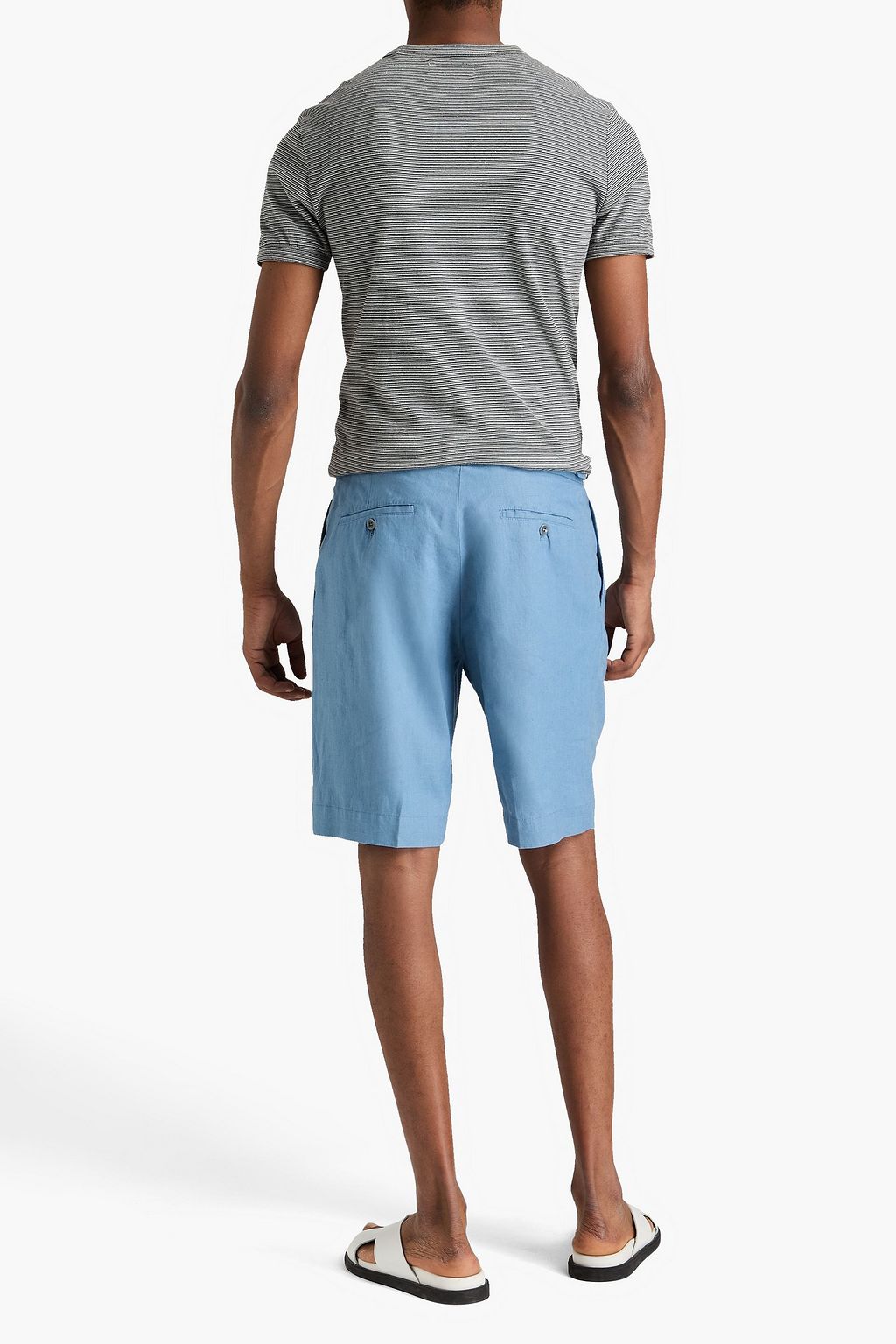 SLOWEAR Incotex Chinoshorts aus Leinen mit Falten