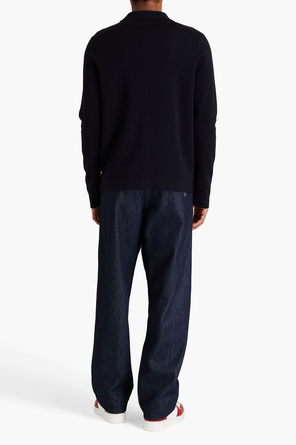 Sandro Wool-blend Shirt In Midnight Blue