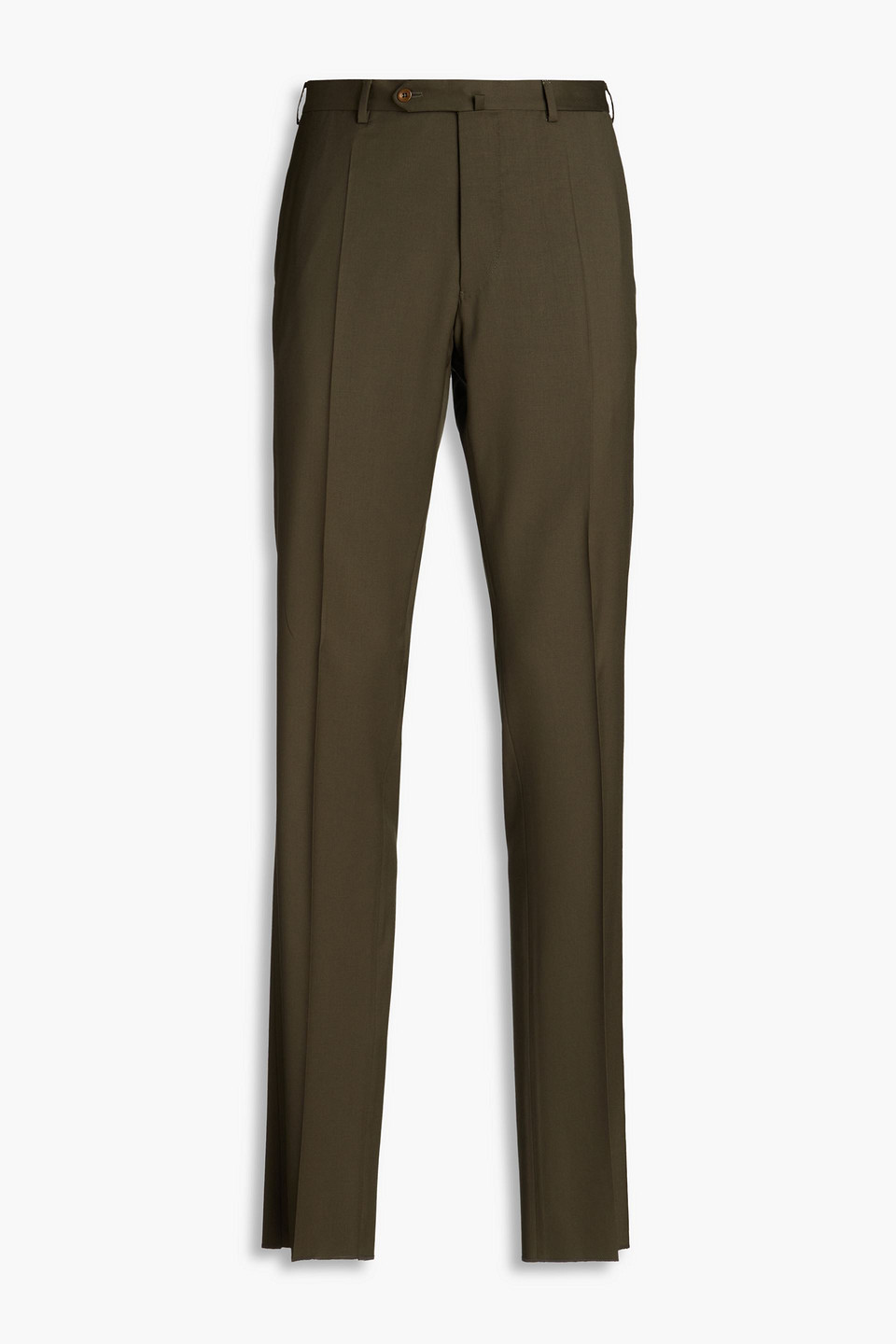 Slowear Incotex Wool Pants In Army Green