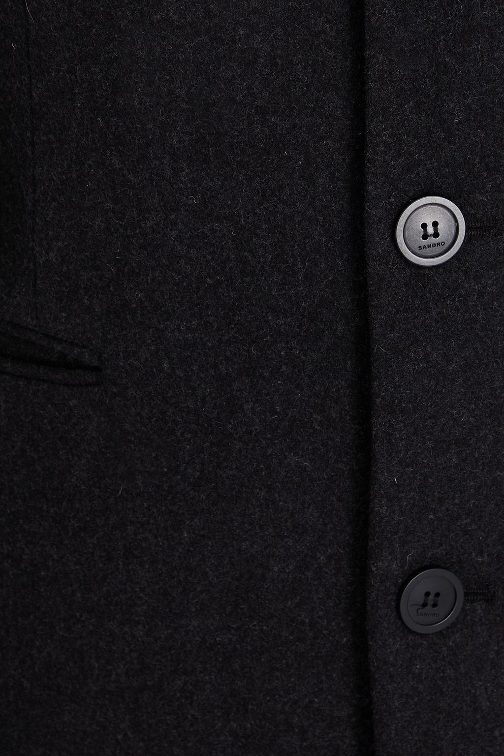 SANDRO Wool-blend felt coat