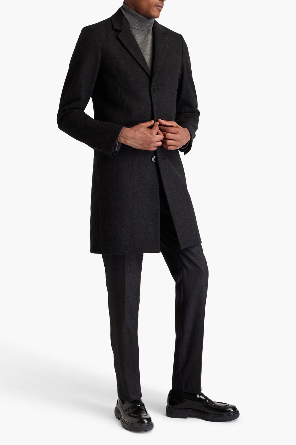 SANDRO Wool-blend felt coat