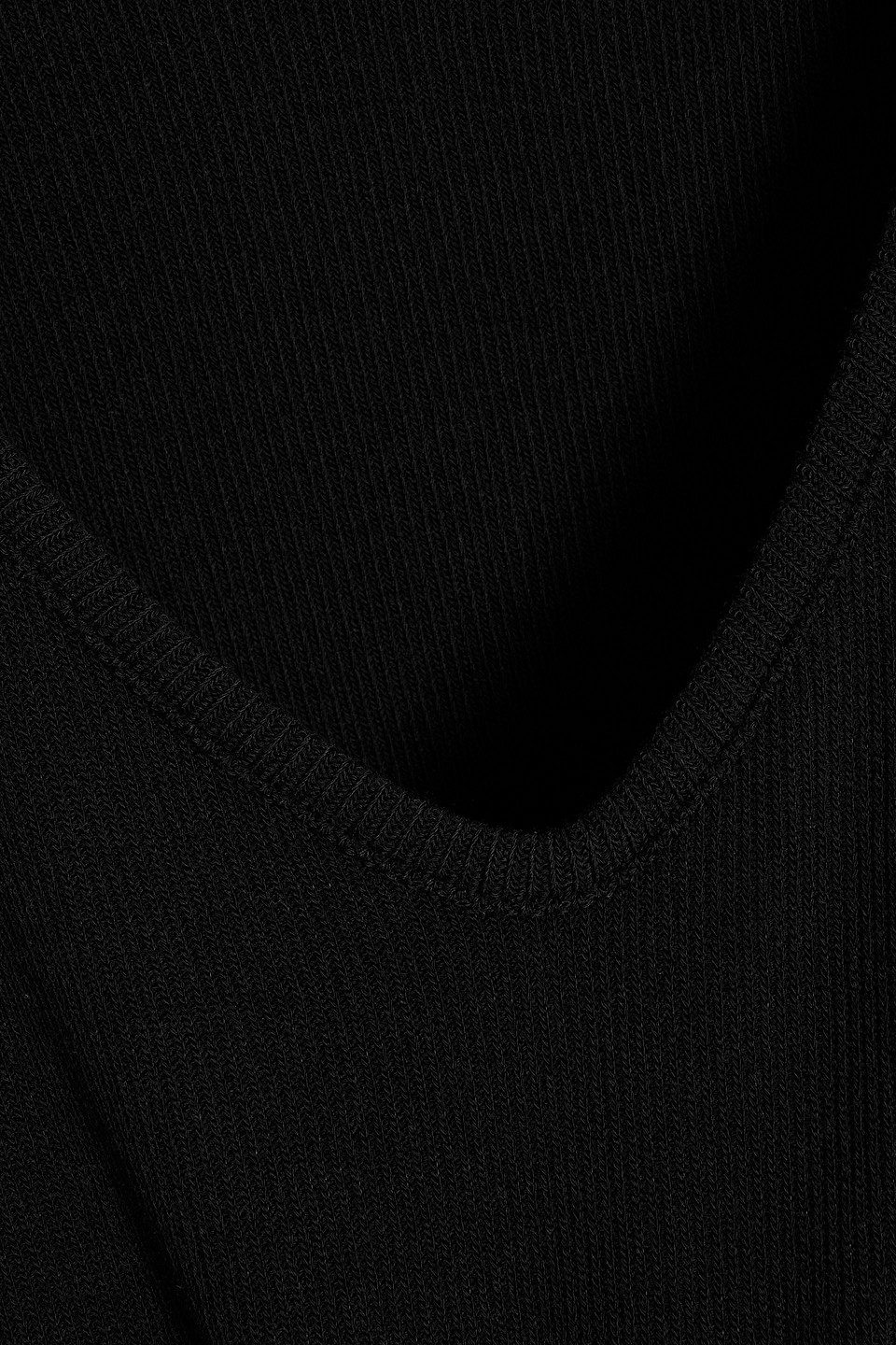 ENZA COSTA RIBBED-KNIT SWEATER
