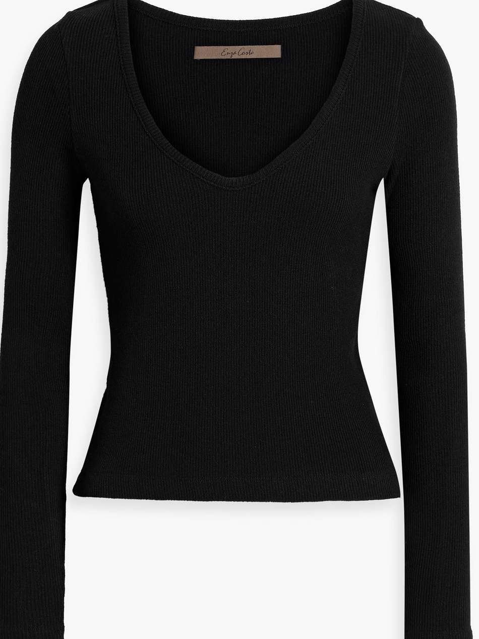 ribbed-knit sweater