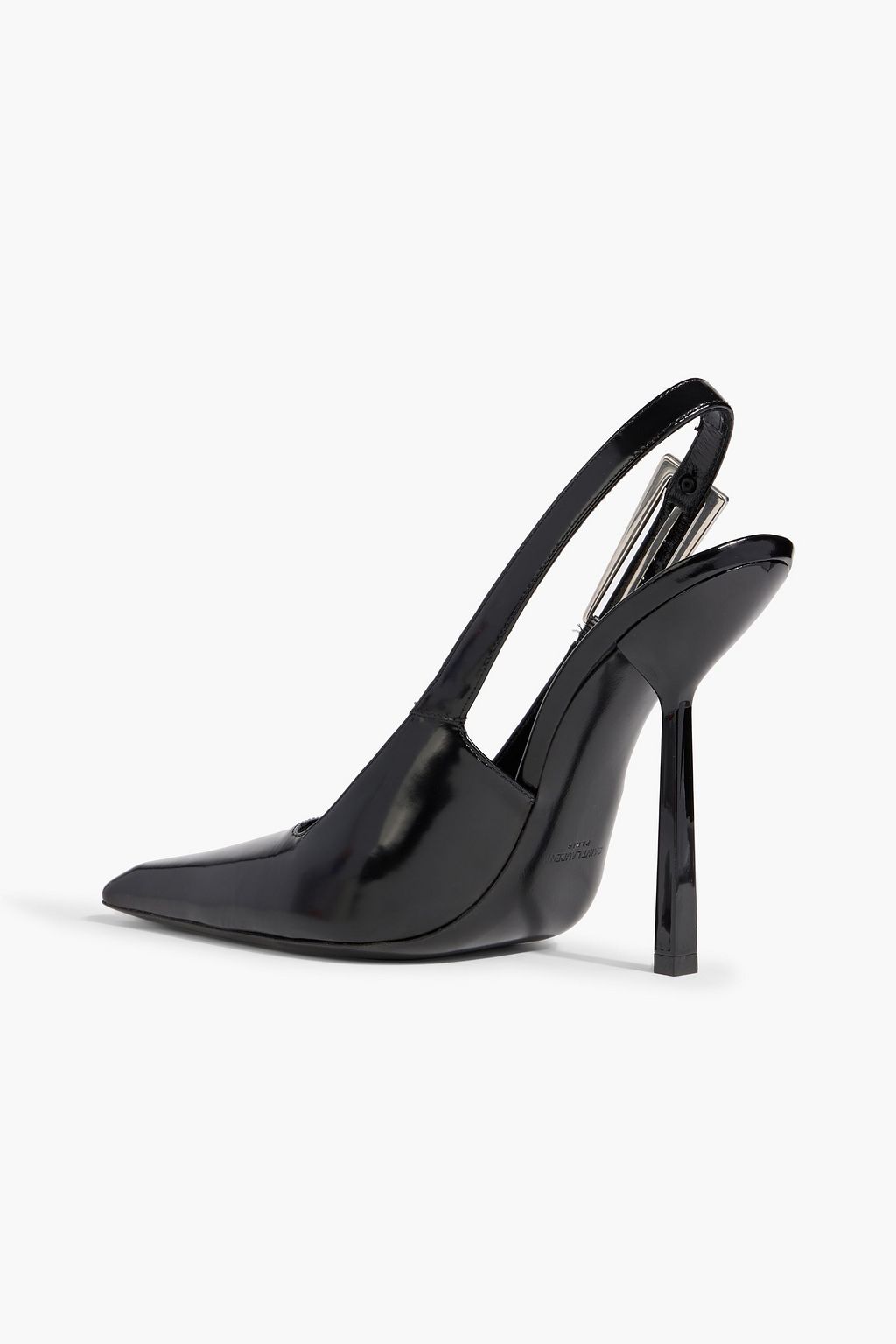 SAINT LAURENT Leather slingback pumps