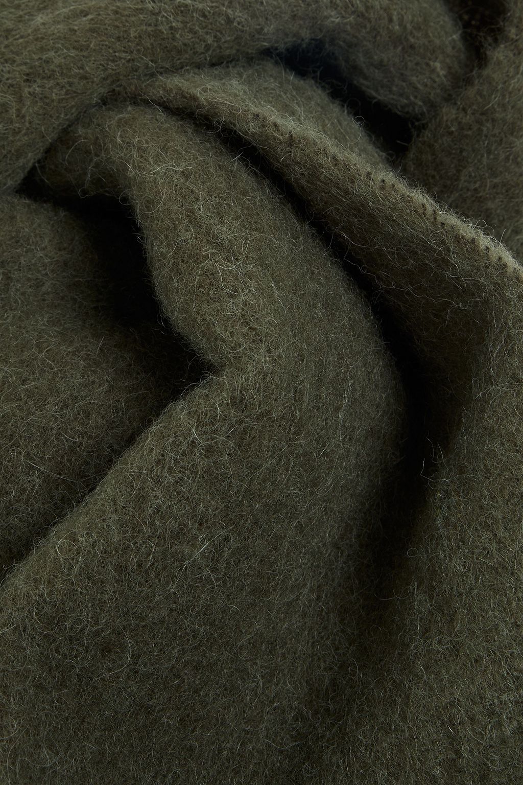 SANDRO Fringed alpaca-blend scarf