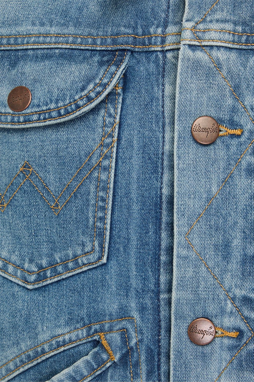SANDRO X WRANGLER Faded denim jacket