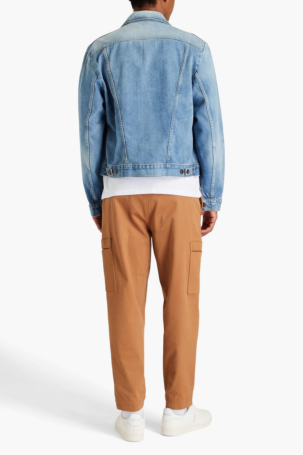 SANDRO X WRANGLER Faded denim jacket