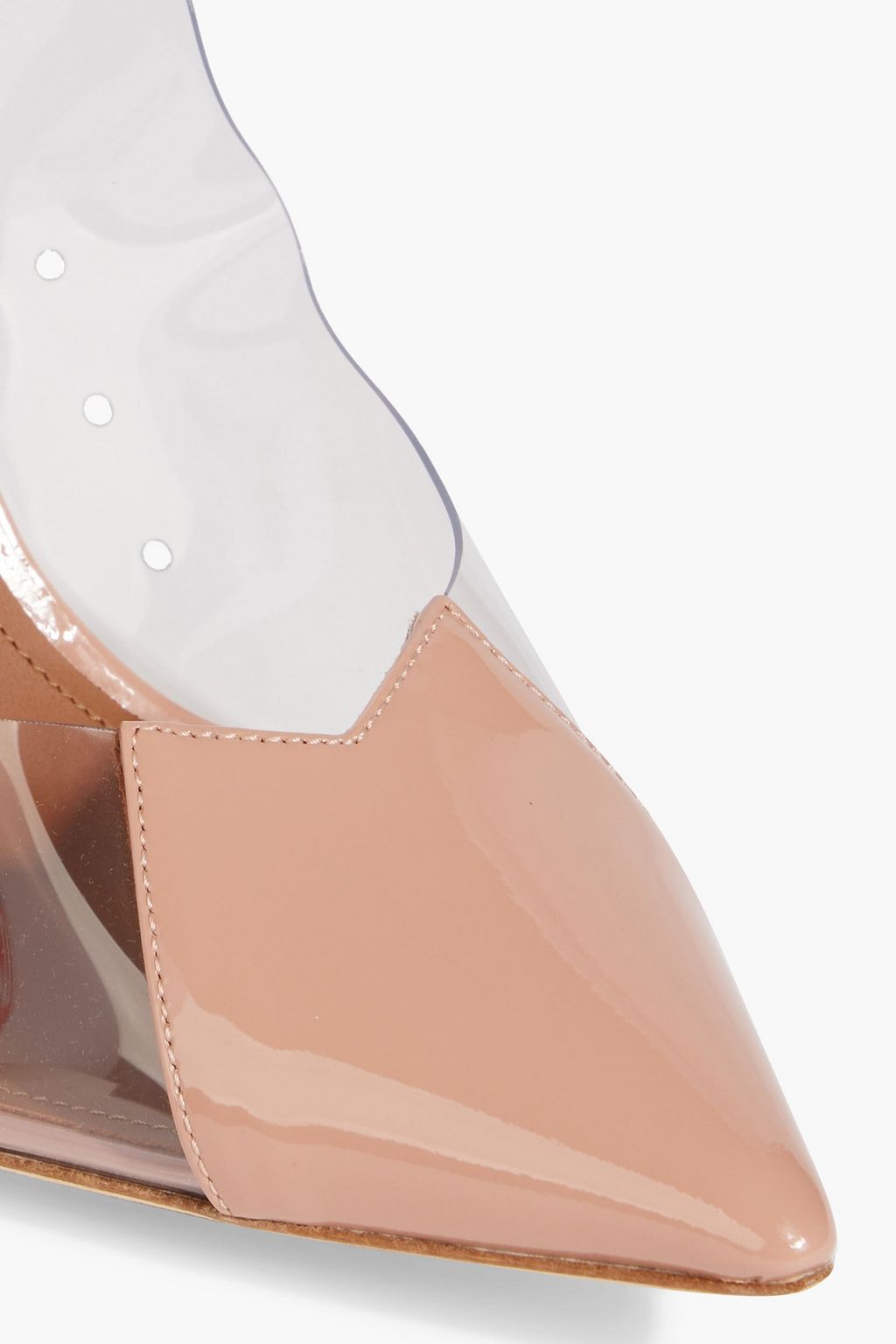 MALONE SOULIERS Marli 70 patent-leather and PVC mules