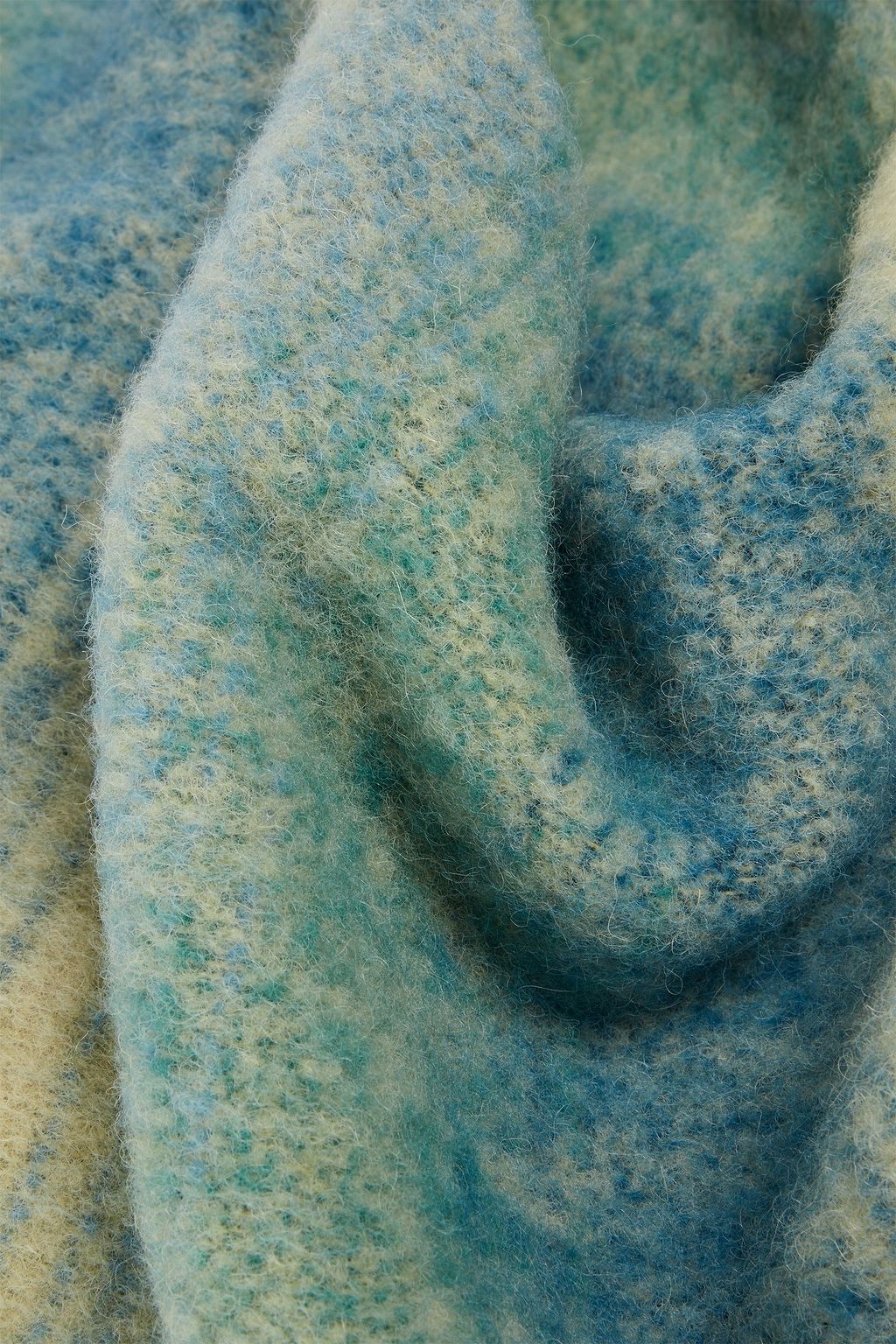 SANDRO Fringed alpaca-blend scarf