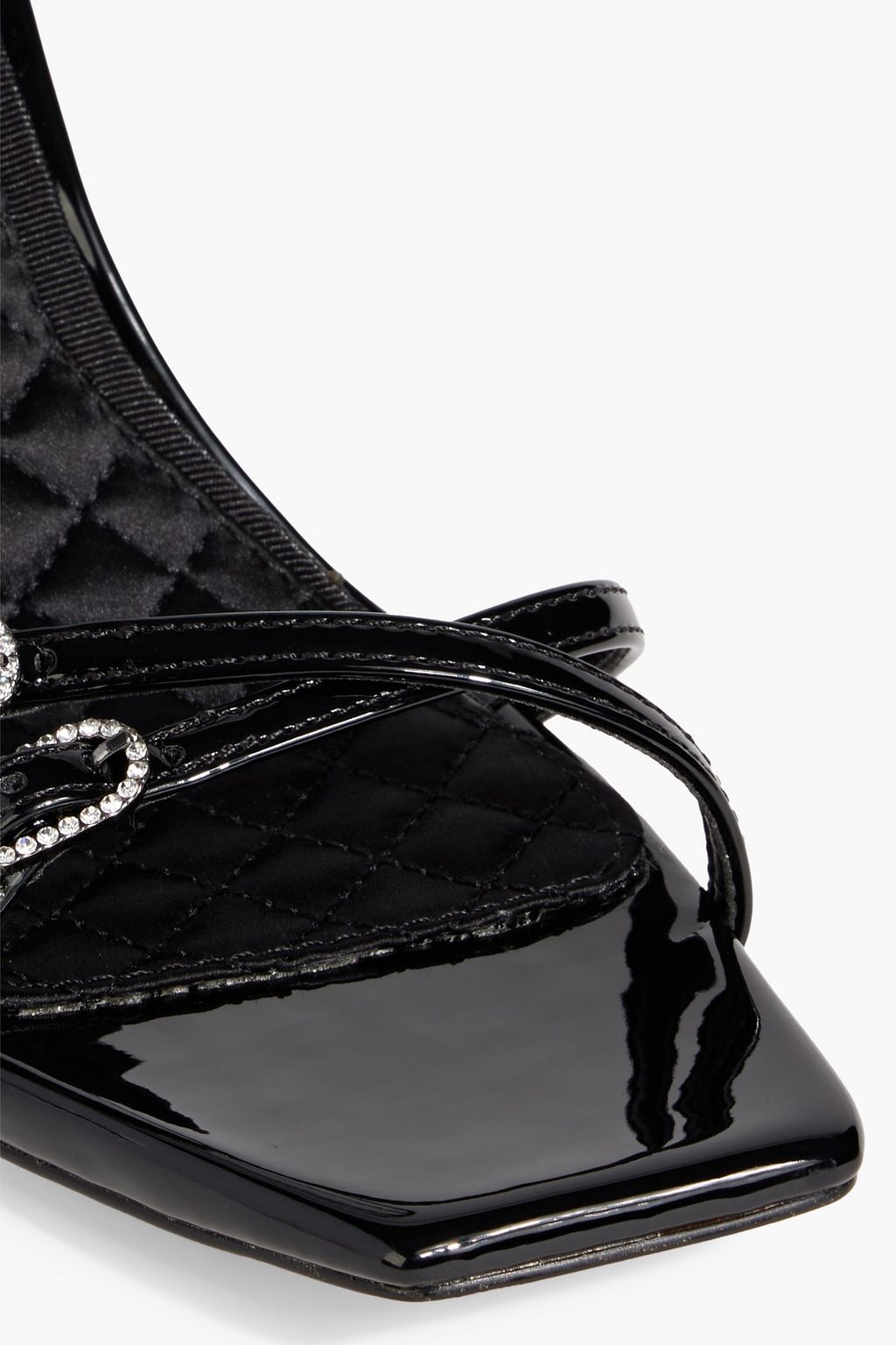 SAM EDELMAN Trevin embellished faux patent-leather sandals