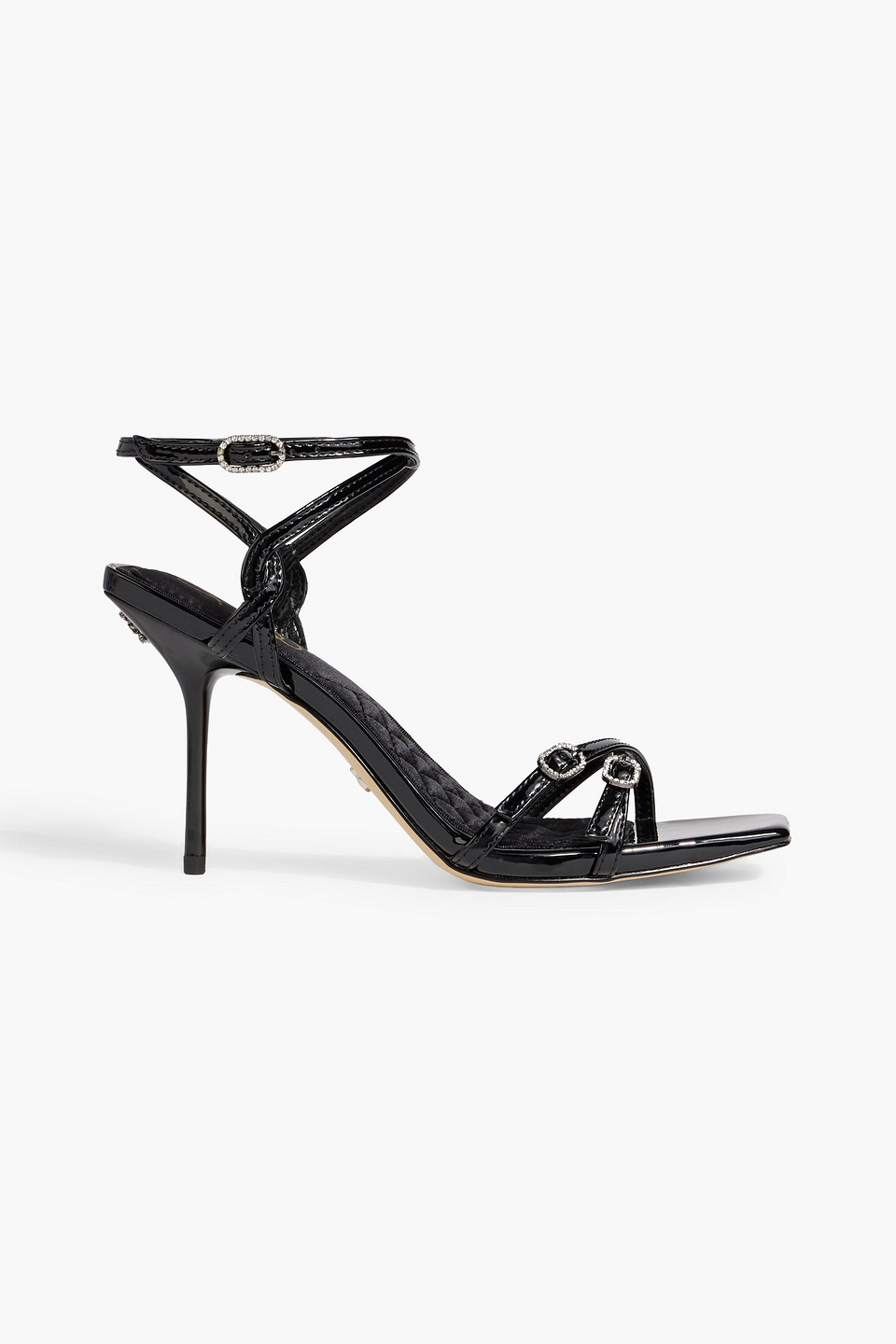 Sam Edelman - Trevin embellished faux patent-leather sandals - Black - US 9