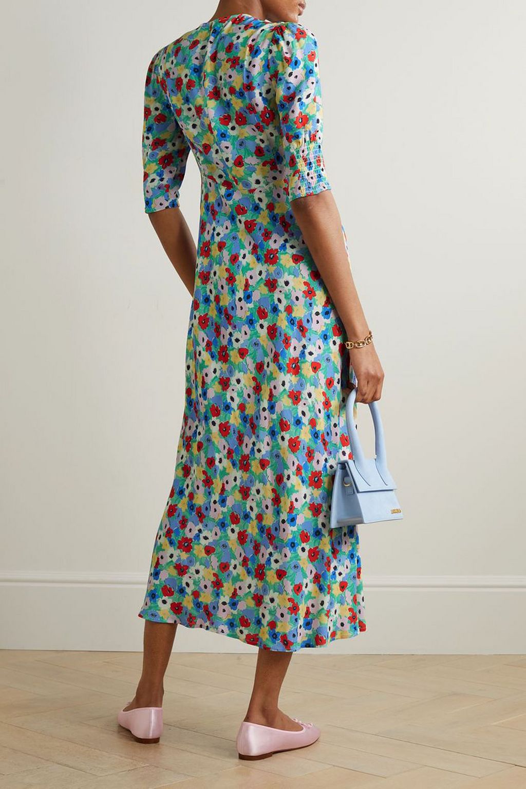 RIXO Zadie floral-print woven midi dress