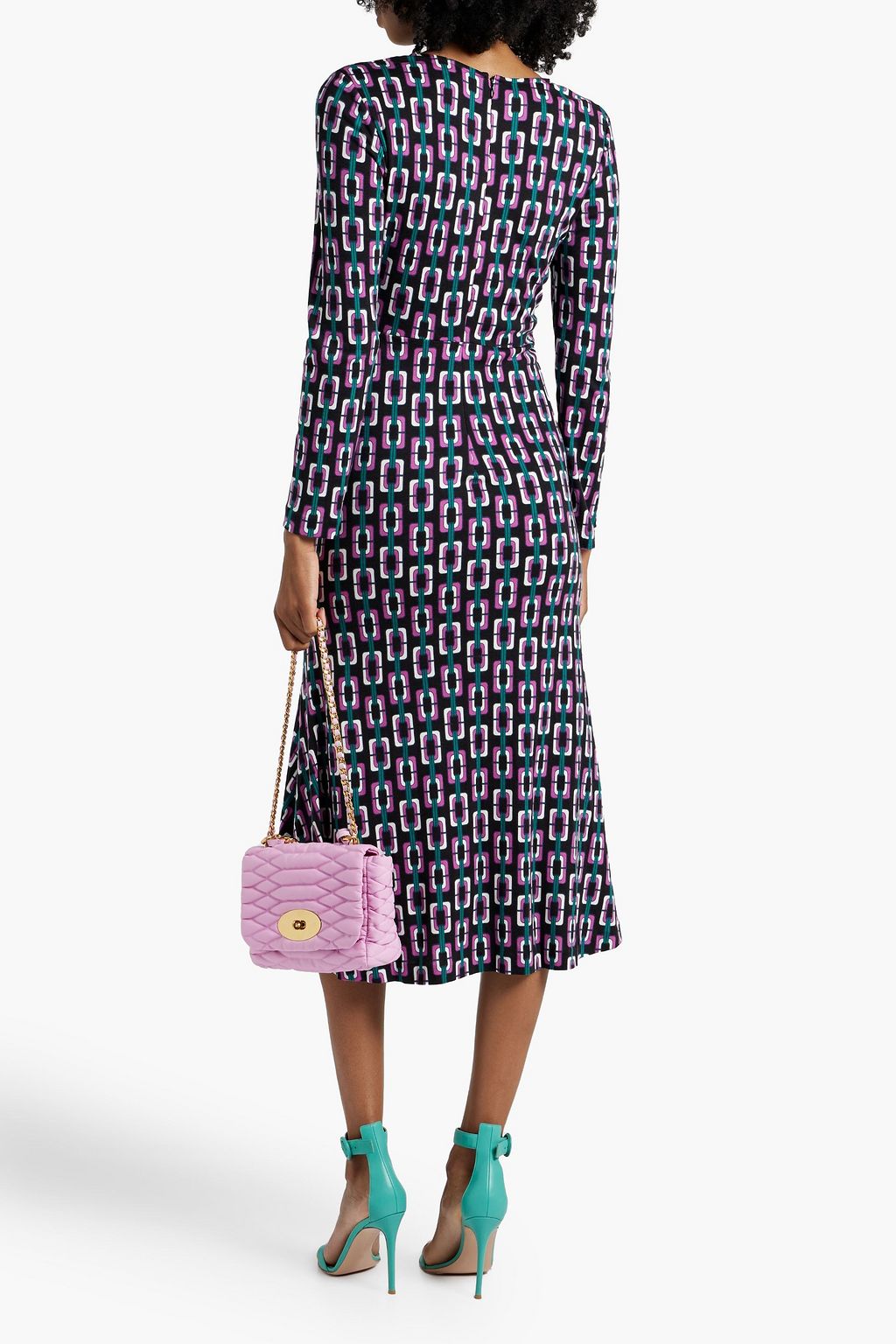 DIANE VON FURSTENBERG Timmy printed Lyocell and wool-blend midi dress