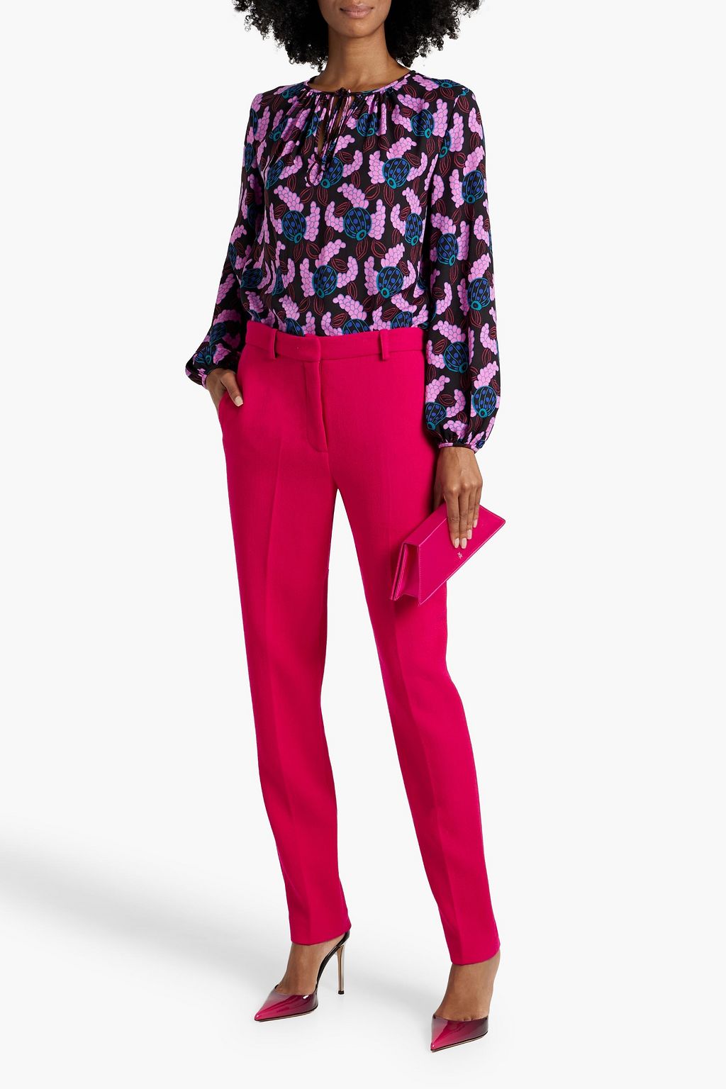 DIANE VON FURSTENBERG Freddie printed crepe blouse