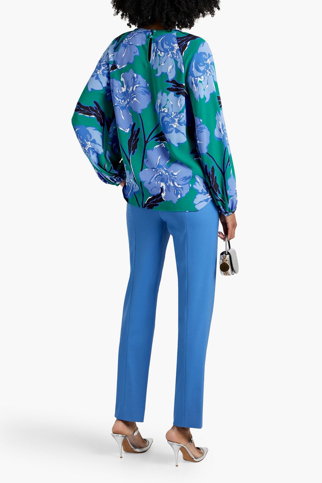 DIANE VON FURSTENBERG Waldo floral-print crepe blouse