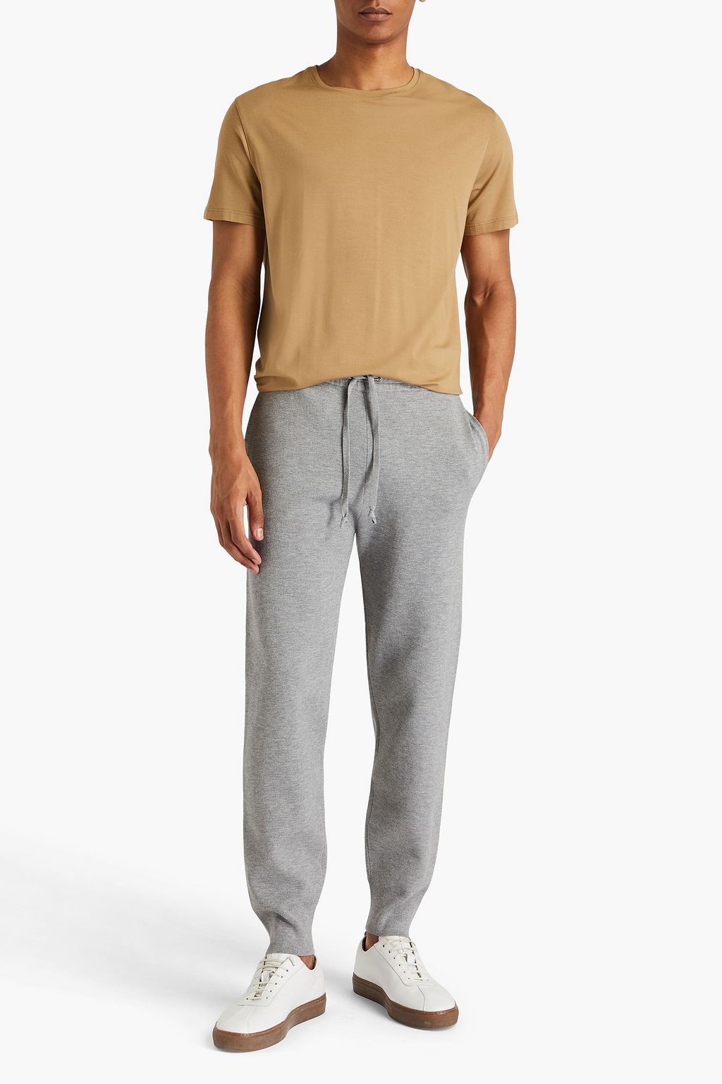 SANDRO Mélange knitted track pants
