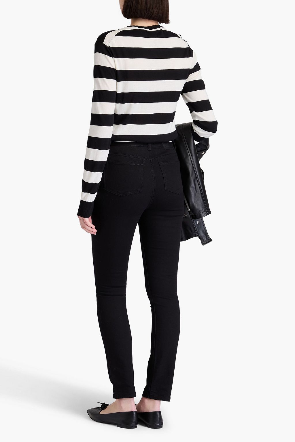 CLAUDIE PIERLOT جينز بأرجل ضيقة وخصر عالٍ