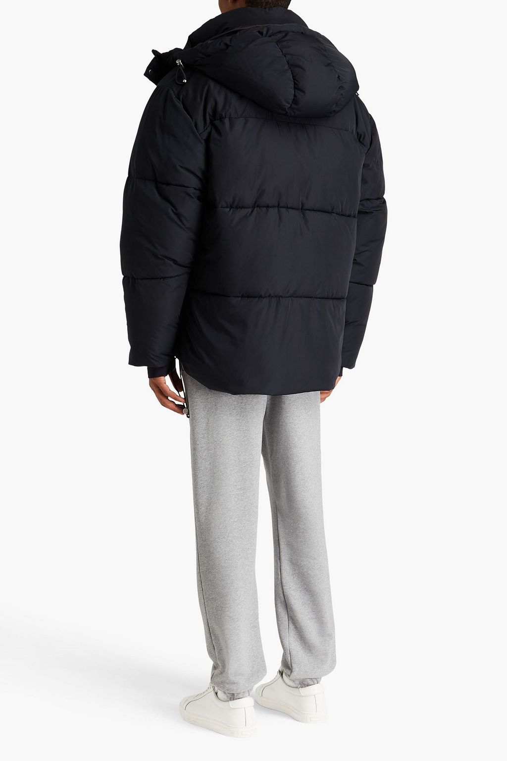 SANDRO Quilted shell hooded jacket