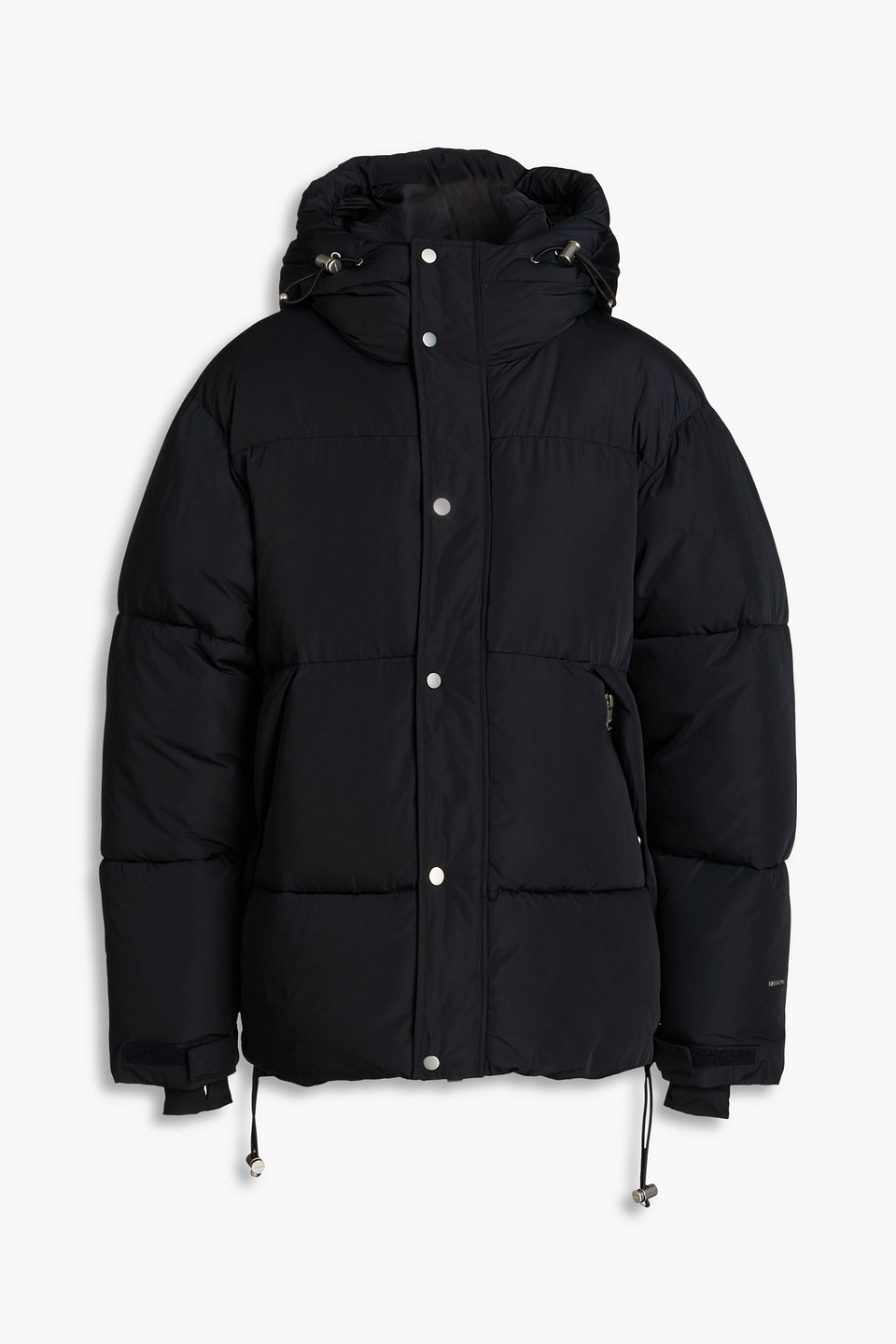 Sandro Quilted Shell Hooded Jacket In Purple