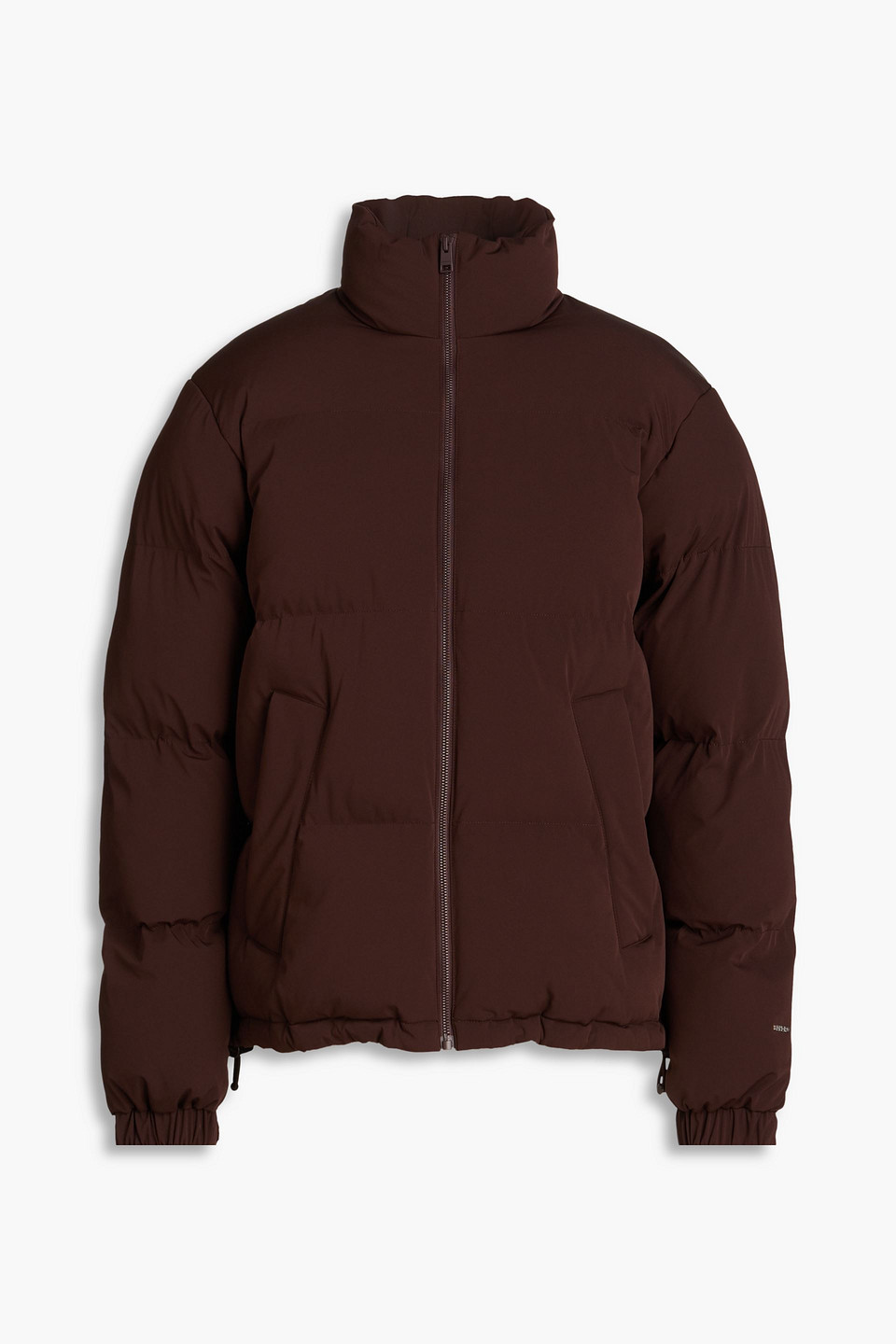 Sandro Quilted Shell Jacket In Chocolate