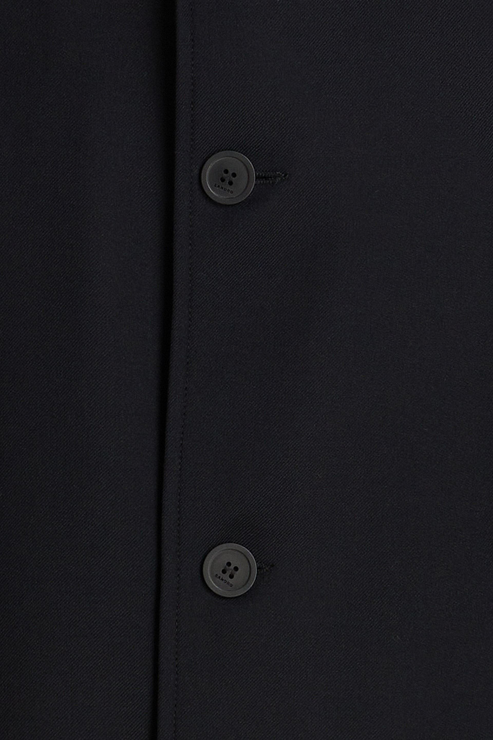 Sandro Twill Coat In Navy
