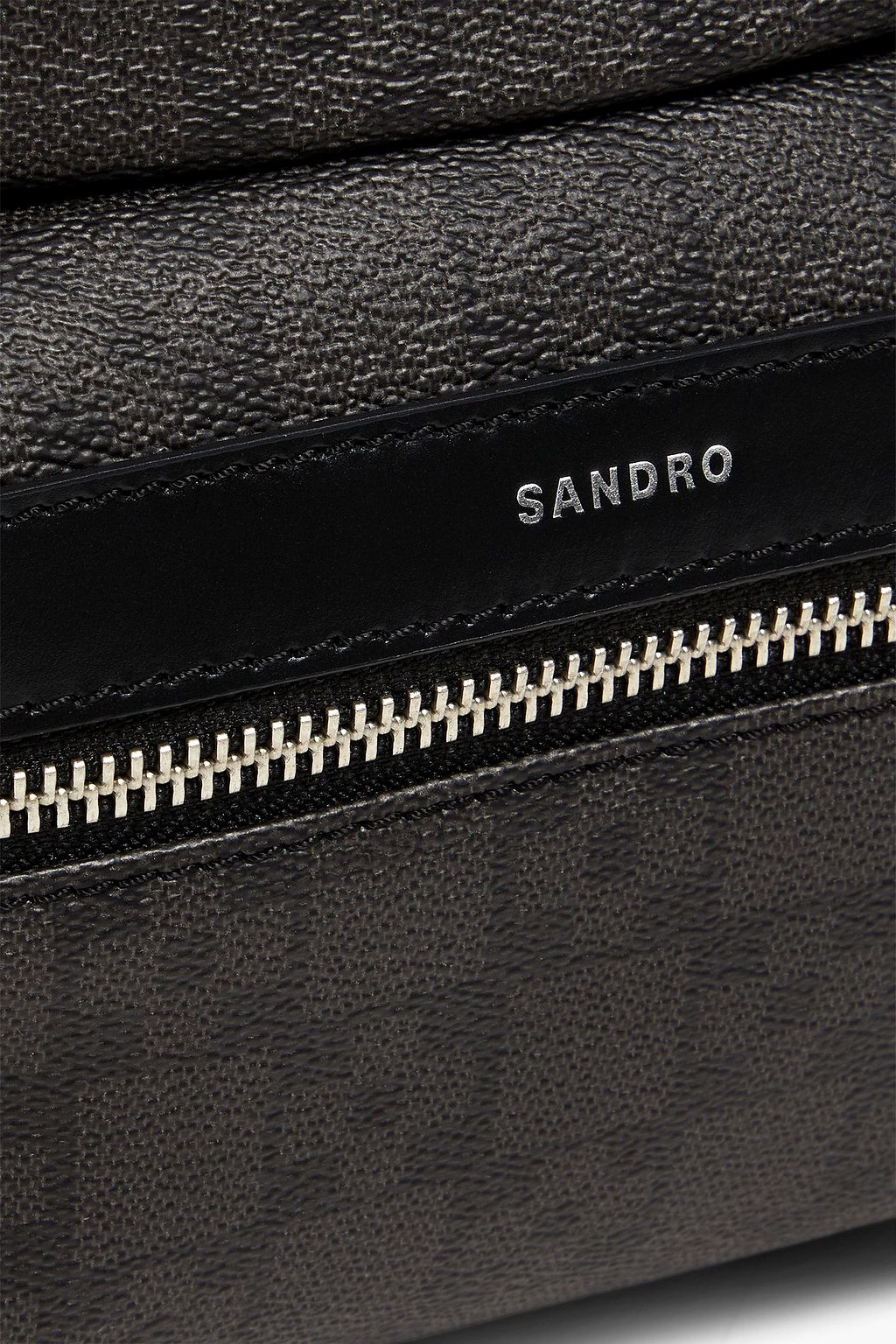 SANDRO Printed faux textured leather belt bag