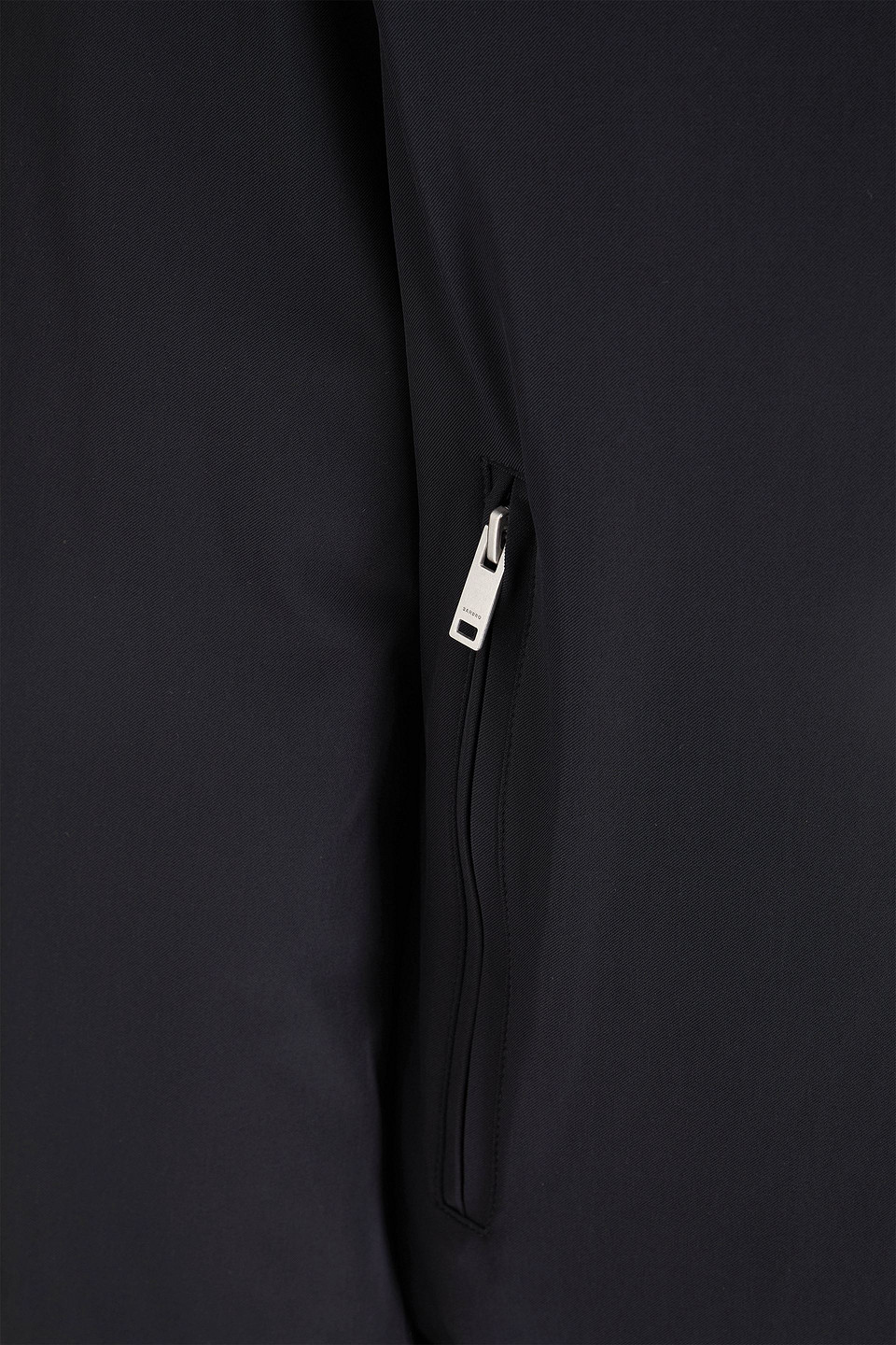 Sandro Twill Hooded Jacket In Midnight Blue