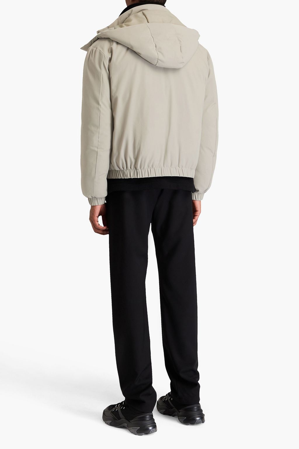 SANDRO Twill hooded jacket