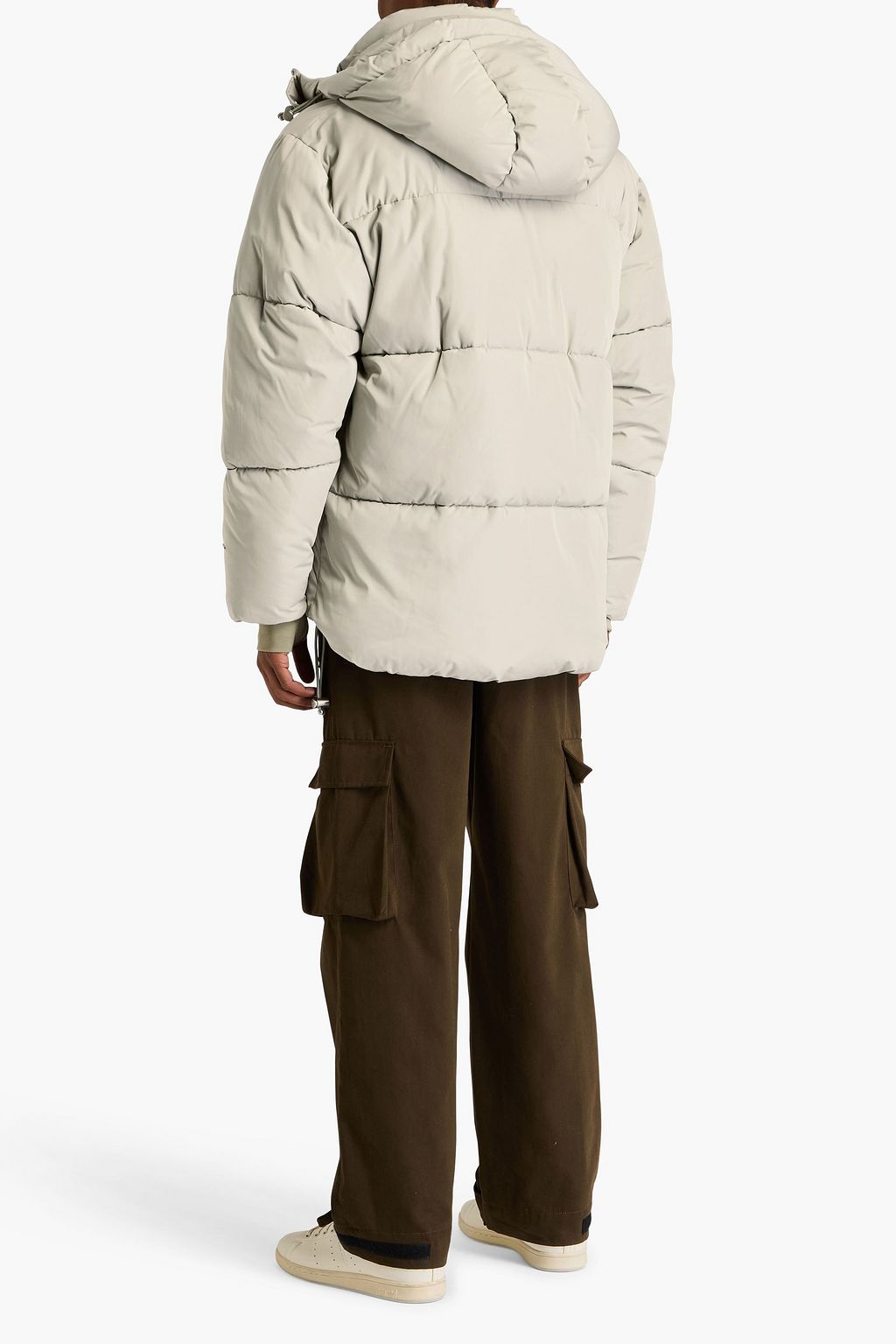 SANDRO Quilted shell hooded jacket