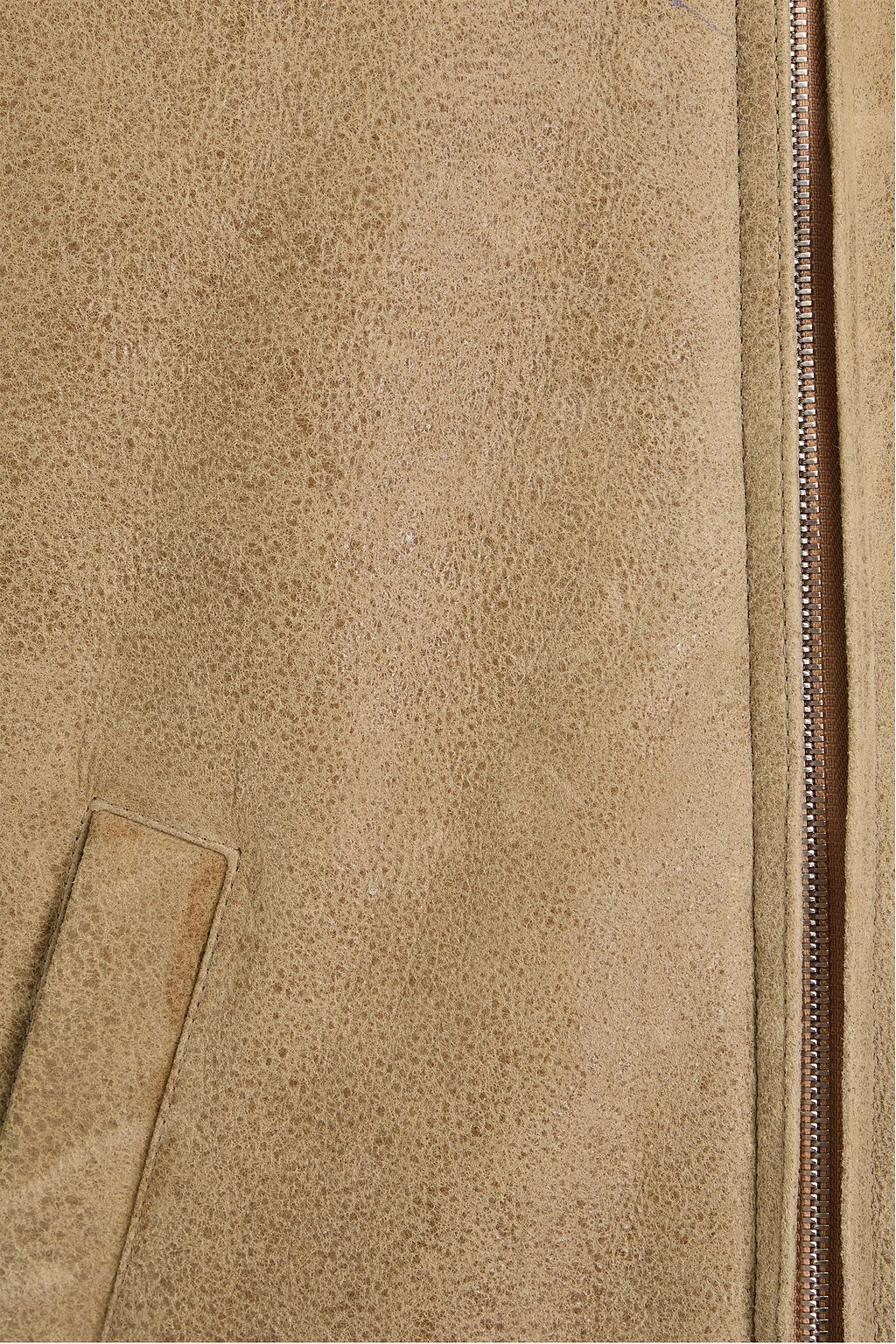 SANDRO Shearling hooded jacket
