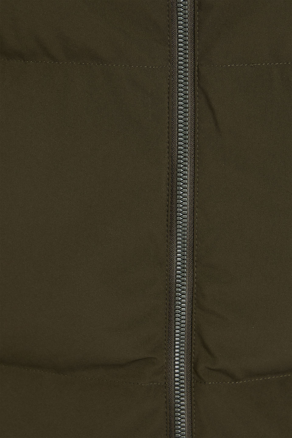 Sandro Quilted Shell Down Vest In Army Green