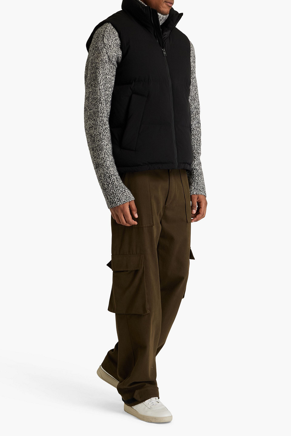 Sandro Sleeveless Technical Puffer Vest In Black