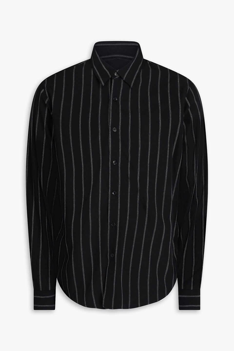 Sandro Man Shirt Midnight Blue Size Xl Viscose