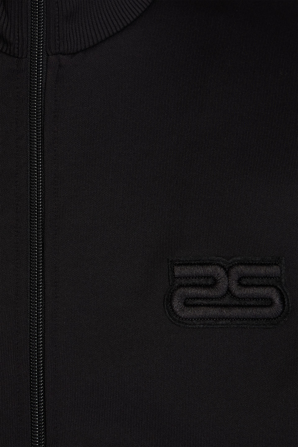 Sandro Jersey Track Jacket In Black