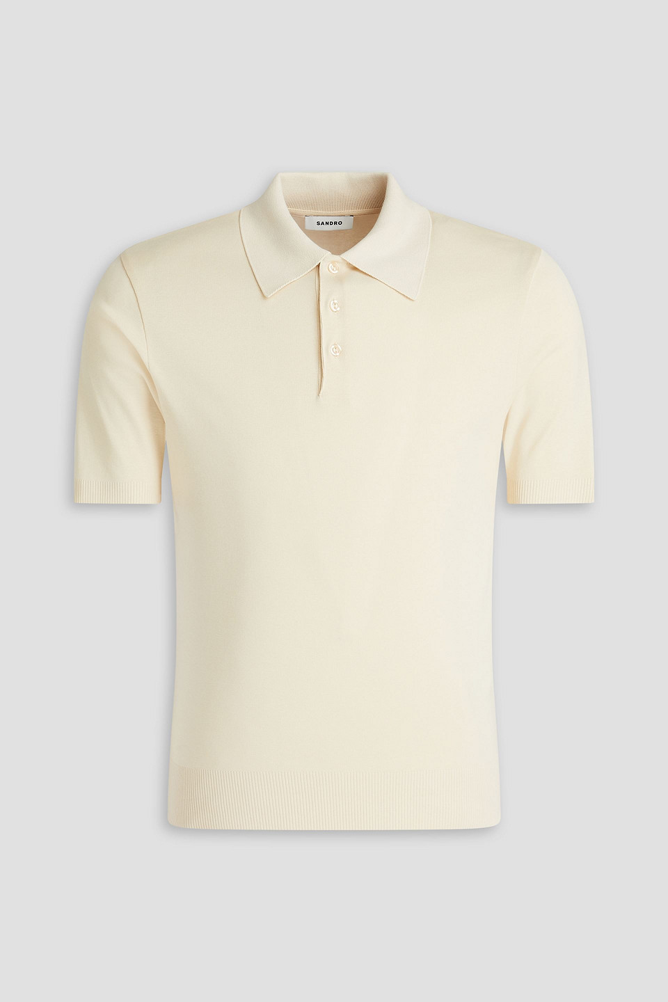 Sandro Cotton Polo Shirt In Neutral