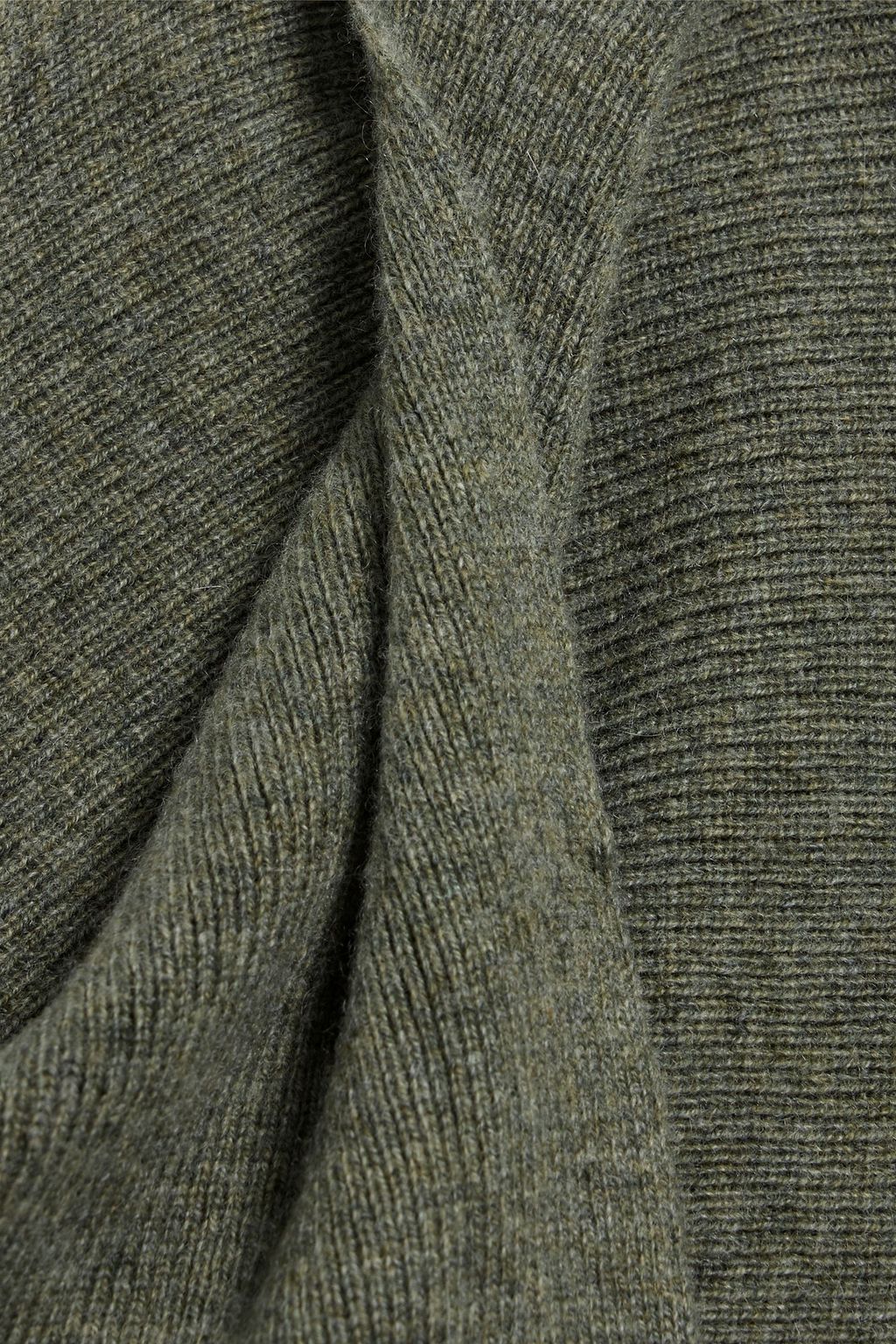 NAADAM Cutout ribbed wool and cashmere-blend midi dress